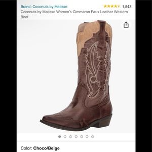 Coconuts by Matisse Women's Cimmaron Faux Leather Western Boot